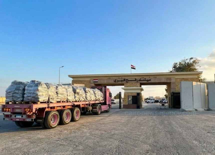 Egypt dispatches 2,653 tonnes of relief supplies to Gaza in latest humanitarian convoy